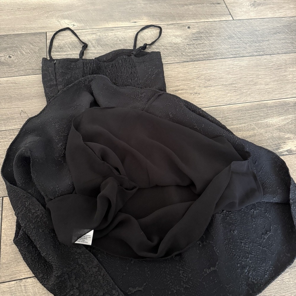 Bar III Black Jacquard Bustier Fit & Flare Mini Dress XS Adjustable Straps Party - Picture 10 of 10